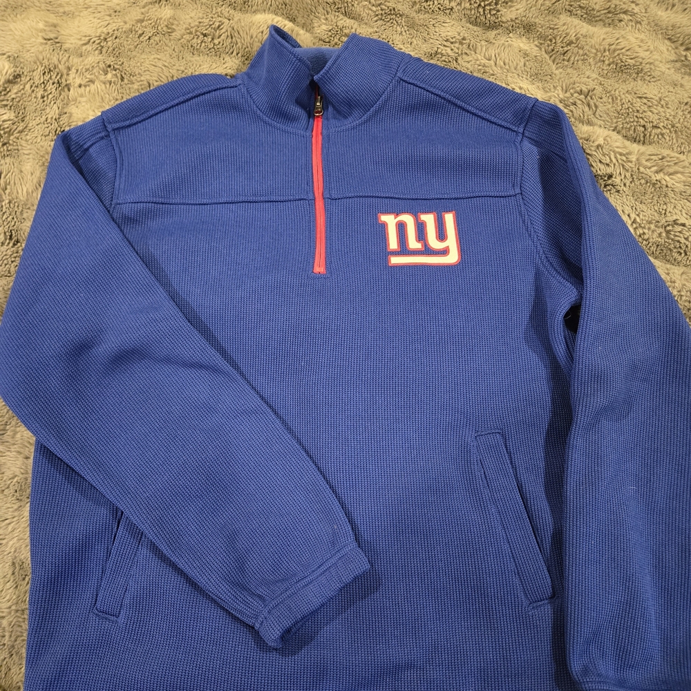New York Giants 1/4 zip pullover thermal-style Large